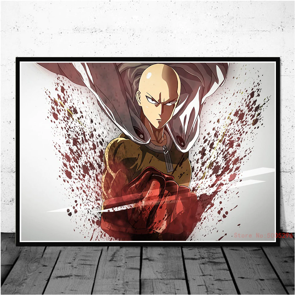 Toile One Punch Man – Bloody Saitama