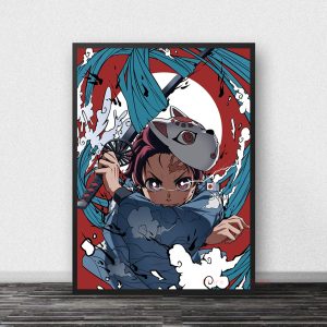 Toile Demon Slayer - Tanjro style Traditionnel