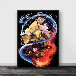 Toile Demon Slayer - Triple Attaque !