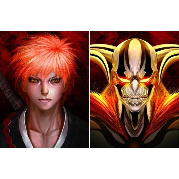 Poster réticulaire 3D Bleach – Ichigo Kurosaki