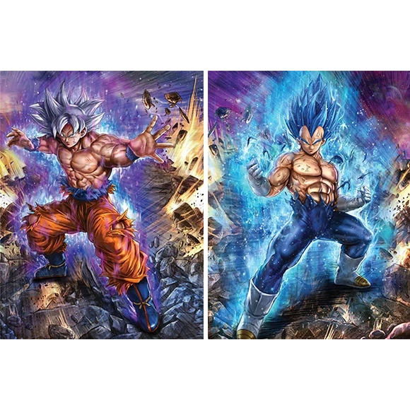 Poster réticulaire 3D DBZ – Goku & Vegeta