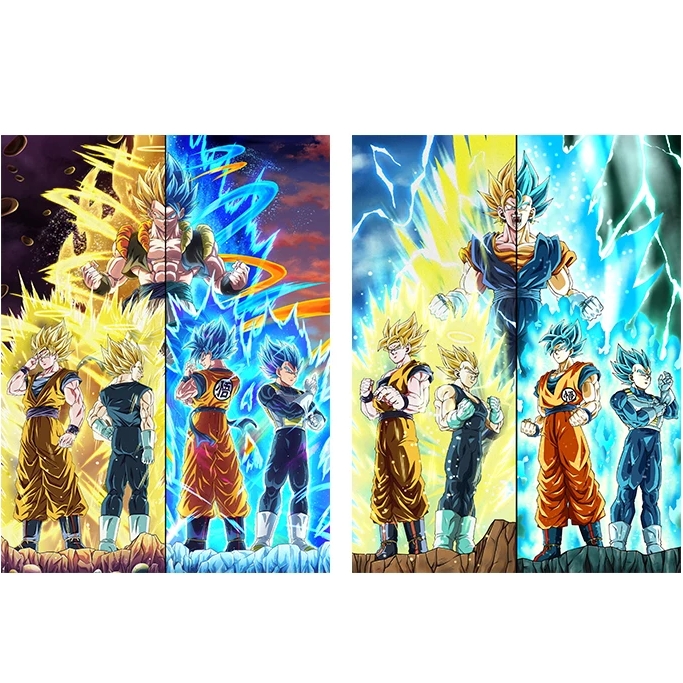 Poster réticulaire 3D DBZ – Gogeta & Vegeto