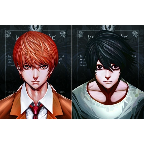 Poster réticulaire 3D Death Note – Light & L