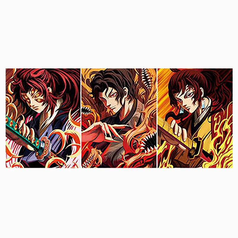 Poster réticulaire 3D Demon Slayer –  Kokushibo, Muzan & Yoriichi