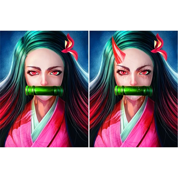 Poster réticulaire 3D Demon Slayer –  Nezuko