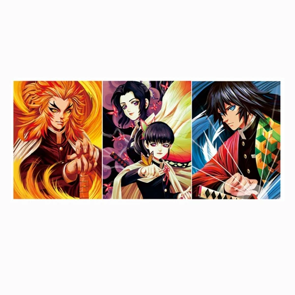 Poster réticulaire 3D Demon Slayer –  Gyu, Rengoku & Shinobu