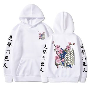 Hoodie L'attaque des Titans - Blanc