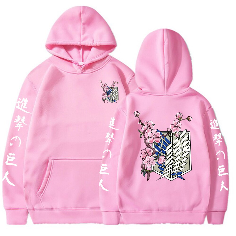 Hoodie L&rsquo;attaque des Titans – Rose