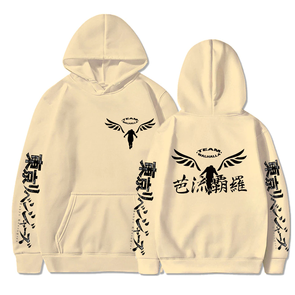 Hoodie Tokyo Revenger – Team Valhalla Beige