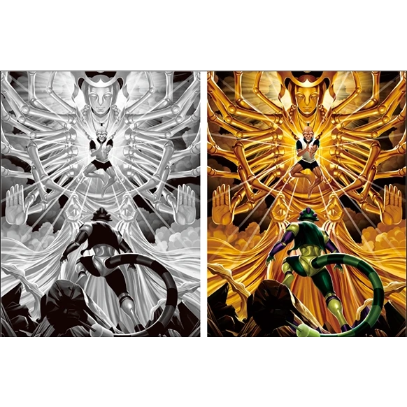 Poster réticulaire 3D Hunter x Hunter – Netero & Meruem