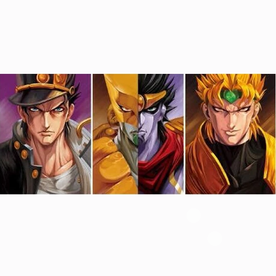 Poster réticulaire 3D Jojo&rsquo;s Bizarre Adventure – Dio & Josuke