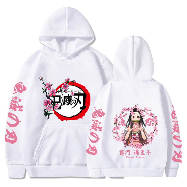 Hoodie Demon Slayer – Nezuko X Sakura Blanc