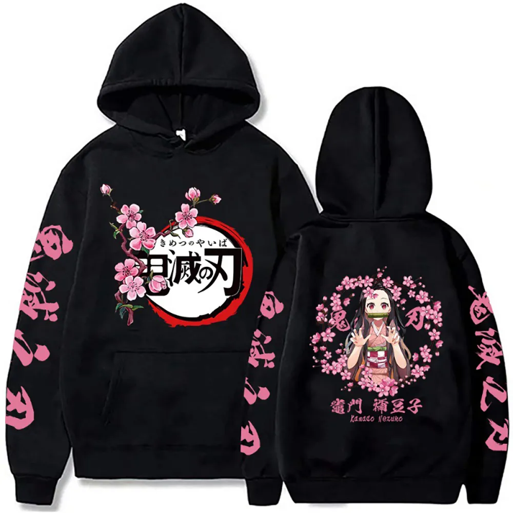 Hoodie Demon Slayer – Nezuko X Sakura Noir