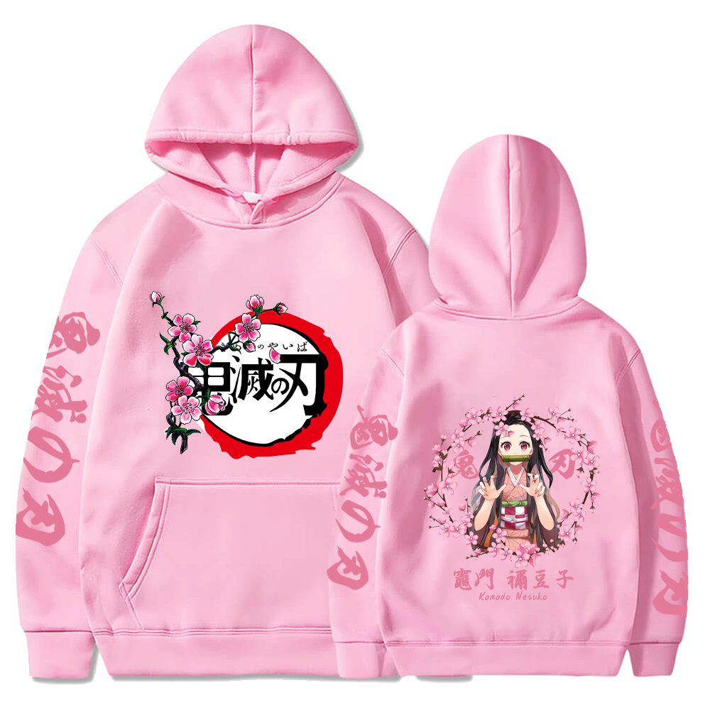 Hoodie Demon Slayer – Nezuko X Sakura Rose