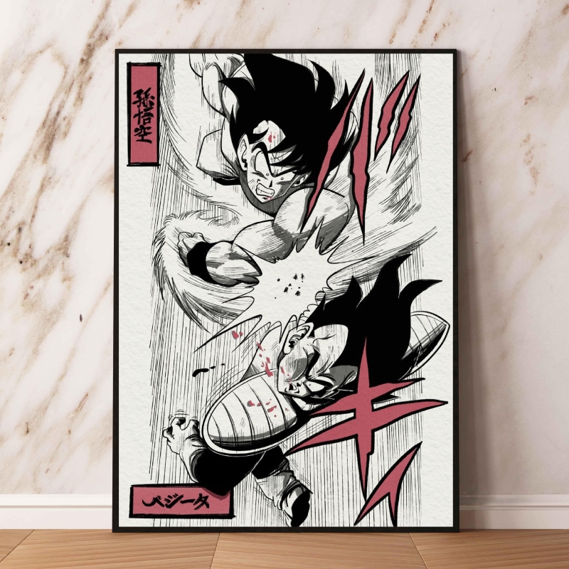 Toile Dragon Ball Z -Goku Vs Vegeta