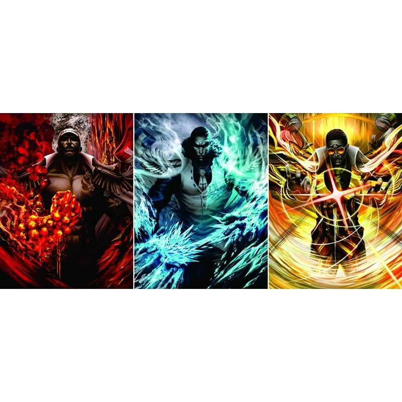 Poster réticulaire 3D One Piece – Amiraux