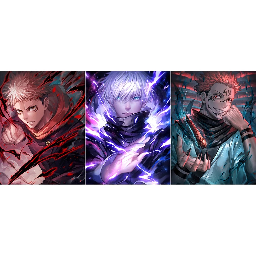 Poster réticulaire 3D Jujutsu Kaisen